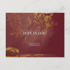 Cartão Postal Salmo 42:11 - Eu coloquei minha esperança em DEUS