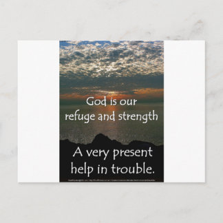 Cartão Postal Salmo 46:1 - Belo nascer do Sol sobre o lago Michi