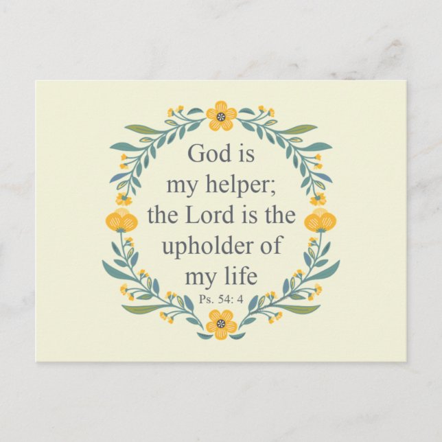 Cartão Postal Salmo 54:4 (Frente)