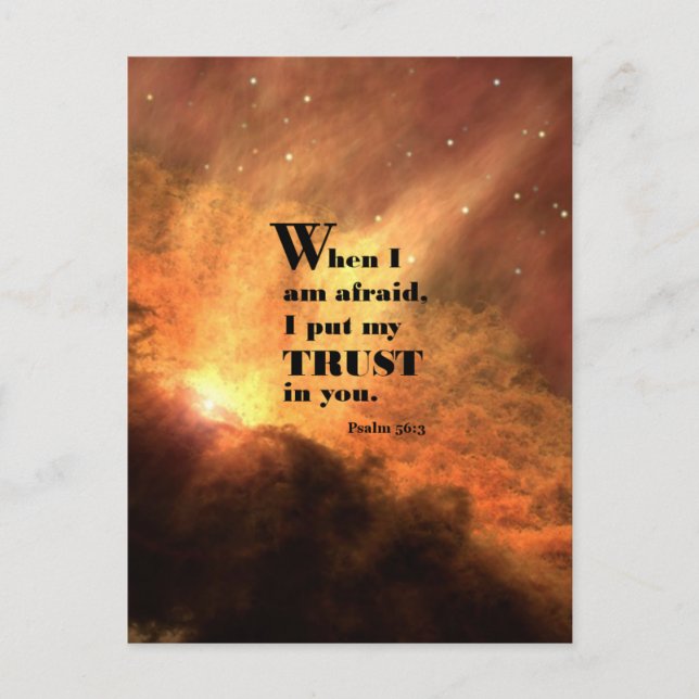 Cartão Postal Salmo 56:3 (Frente)