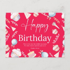Cartão Postal Salmo de Aniversário118:24
