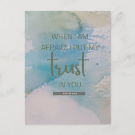 Cartão Postal Salmo de Aquarela 56:3