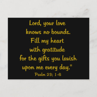Cartão Postal salmo de gratidão