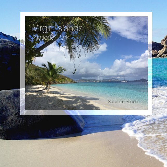 Cartão Postal Salmon Beach, Palms, Virgínia Islands National Par (Criador carregado)