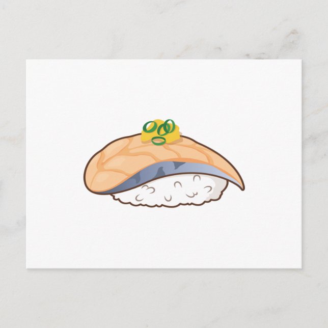 Cartão Postal Salmon Sushi Seared - Kawaii Foodies (Frente)