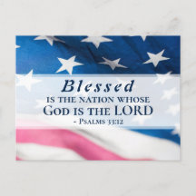 Salmos 33:12 Bendita é a Nação Bandeira EUA