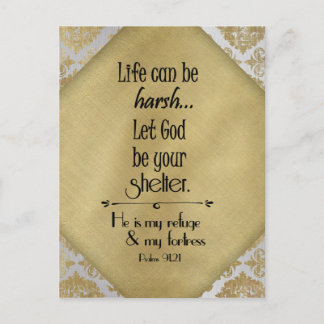 Cartão Postal Salmos de Incentivo Inspiracionais Versos com Cota