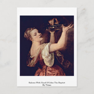 Cartão Postal Saloma Com Chefe De João Batista De Titian