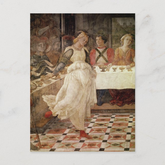 Cartão Postal Salomão dançando no Banquete de Herod (Frente)