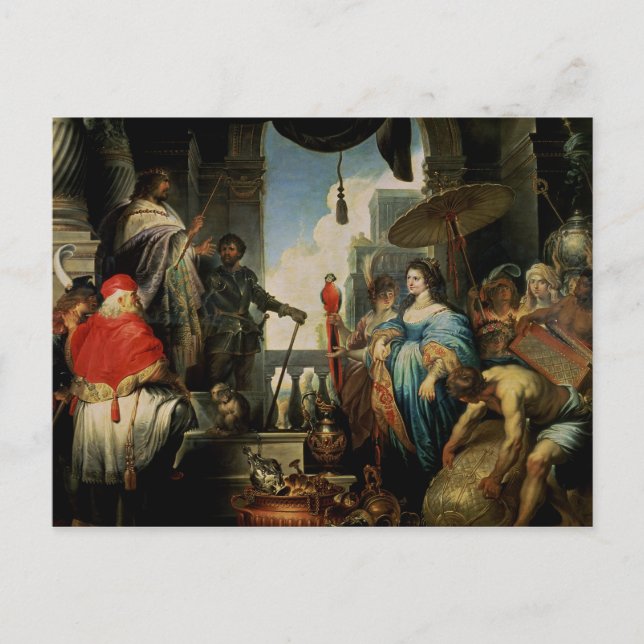 Cartão Postal Salomão e Rainha de Sheba (Frente)