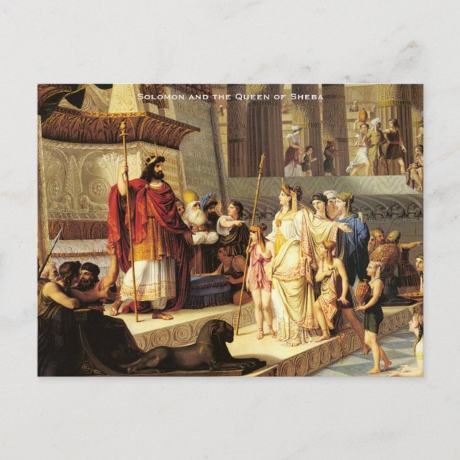 Cartão Postal Salomão e Rainha de Sheba - Giovanni De Min (Frente)