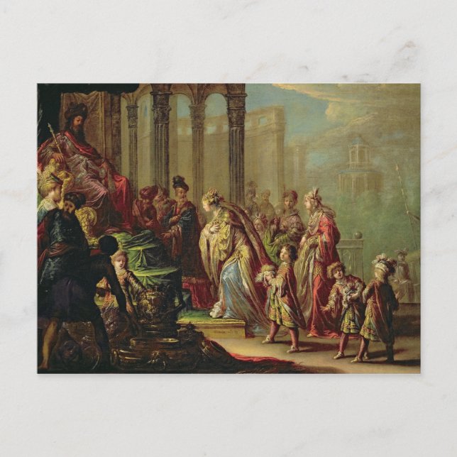 Cartão Postal Salomão e Rainha de Sheba, ou Esther antes de A (Frente)