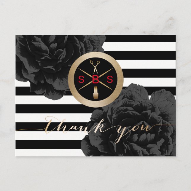 Cartão Postal Salon Building Solution Business Obrigado (Frente)