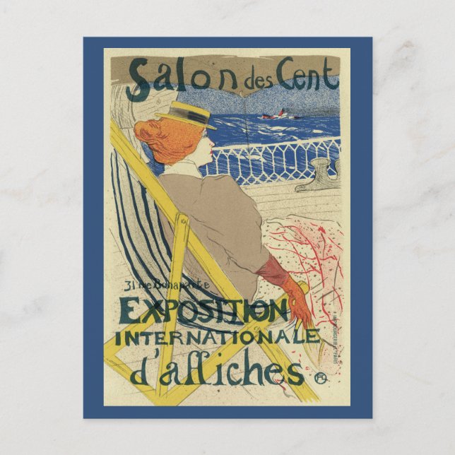 Cartão Postal Salon des Cents de Toulouse Lautrec, Art Nouveau (Frente)