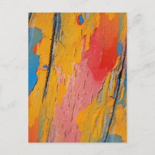 Cartão Postal Salpico de Tinta Colorido