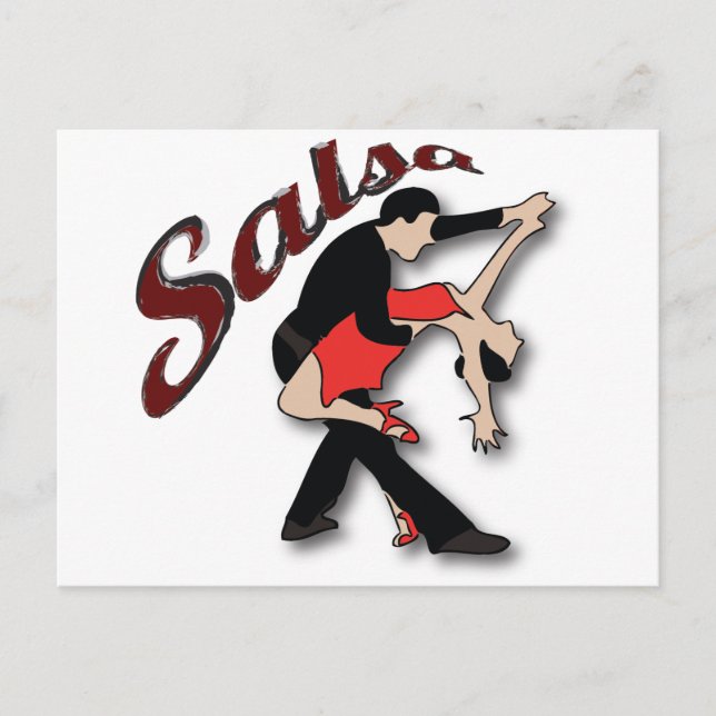 Cartão Postal Salsa Dancers (Frente)