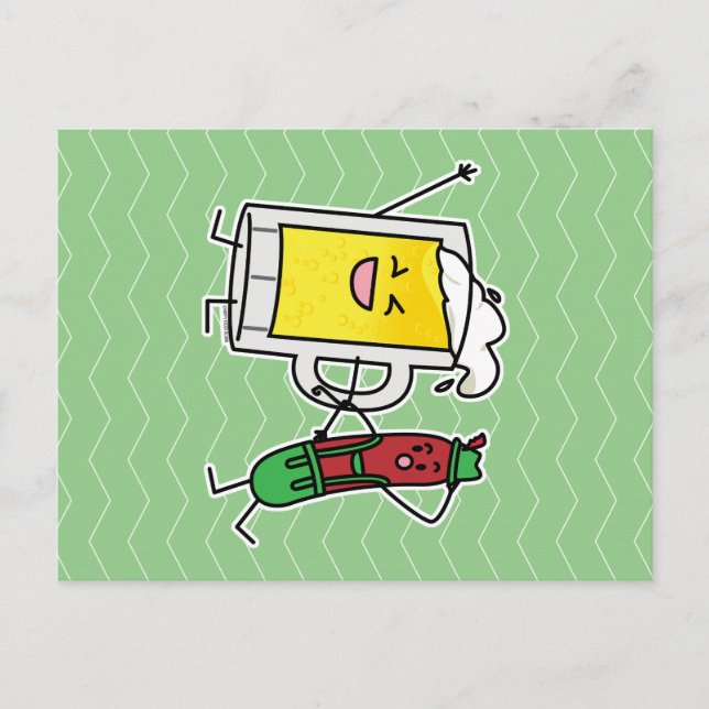 Cartão Postal Salsicha de cerveja Octoberfest Oktoberfest lederh (Frente)