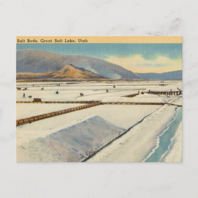 Cartão Postal Salt Beds, Excelente Salt Lake, Utah (Frente)