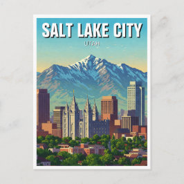Cartão Postal Salt Lake City Skyline Utah
