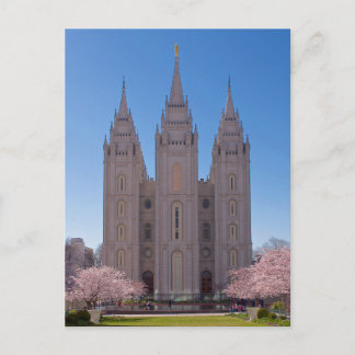 Cartão Postal Salt Lake City Temple em Primavera.