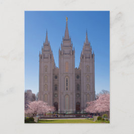 Cartão Postal Salt Lake City Temple em Primavera.