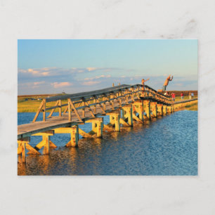 Cartão Postal Saltadores da passarela de Sandwich Cape Cod
