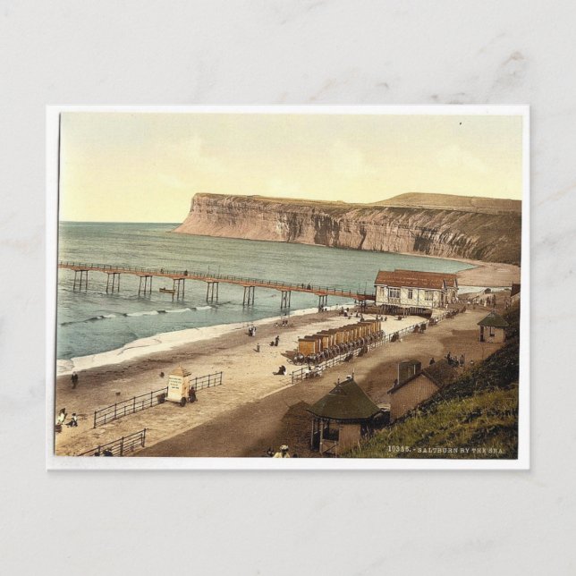 Cartão Postal Saltburn-by-the-Sea, visão geral, Yorkshire, Engl (Frente)
