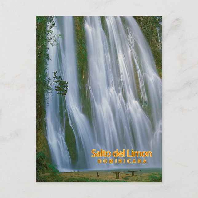 Cartão Postal Salto del Limon Dominicana (Frente)