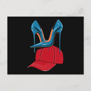 Cartão Postal Saltos altos pisando no Chapéu Vermelho MAGA Eleiç