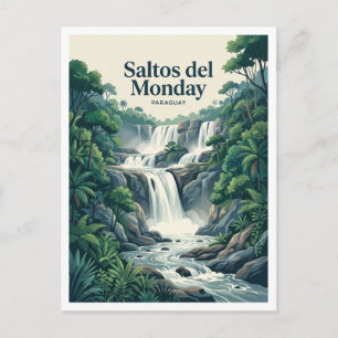 Cartão Postal Saltos del Monday Presidente Franco Paraguai