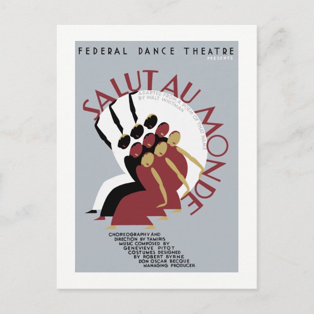 Cartão Postal Salut Au Monde (Frente)