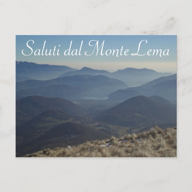 Cartão Postal "Saluti dal Monte Lema" - Cartão-postal suíço (Frente)