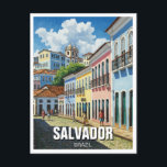 Cartão Postal Salvador Brasil Perlourinho Viagem<br><div class="desc">Salvador, a vibrante capital baiana do Brasil, é uma cidade rica em história, cultura afro-brasileira e espantosa beleza costeira. Fundada em 1549, foi a primeira capital do Brasil e permanece uma das cidades mais significativas do país em termos culturais. Conhecido pela sua colorida arquitetura colonial, o centro histórico do Pelourinho...</div>