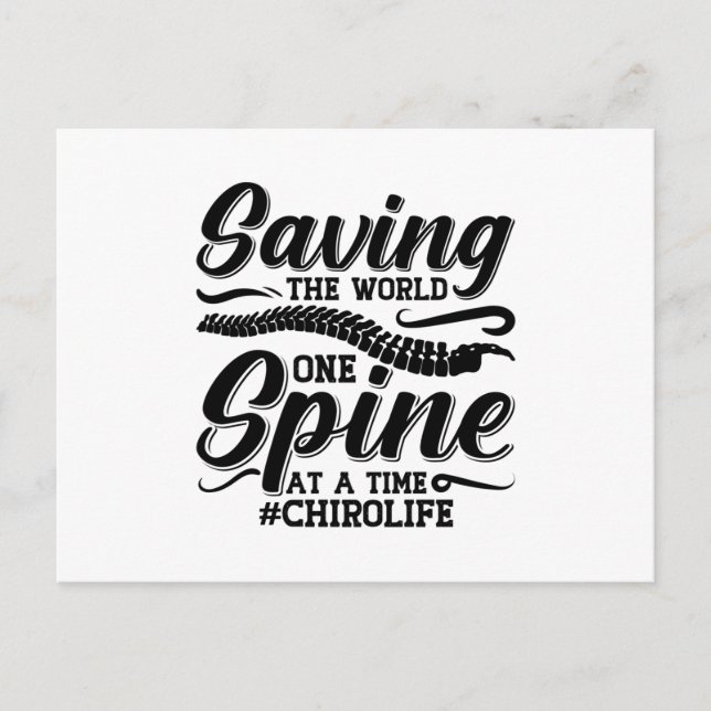 Cartão Postal Salvando A Chiroprática Craquítica Mundial (Frente)