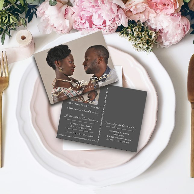 Cartão Postal Salvar A Cinza De Fotografias Do Script De Ouro De (Criador carregado)