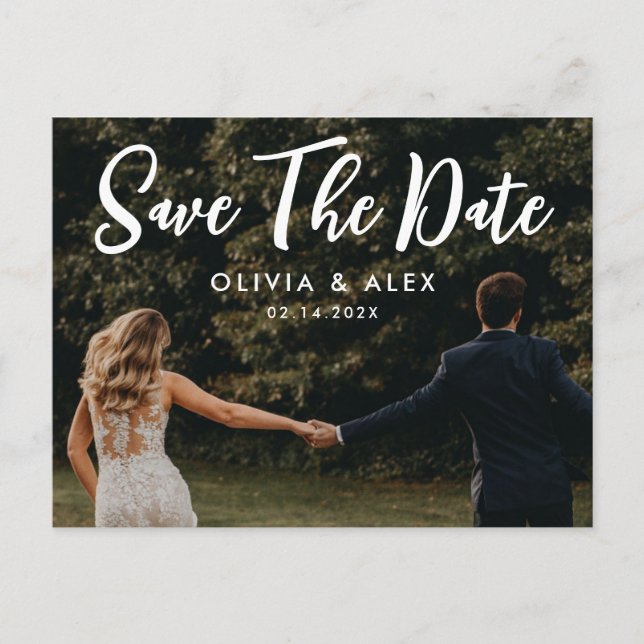 Cartão Postal Salvar A Foto Da Data (Frente)