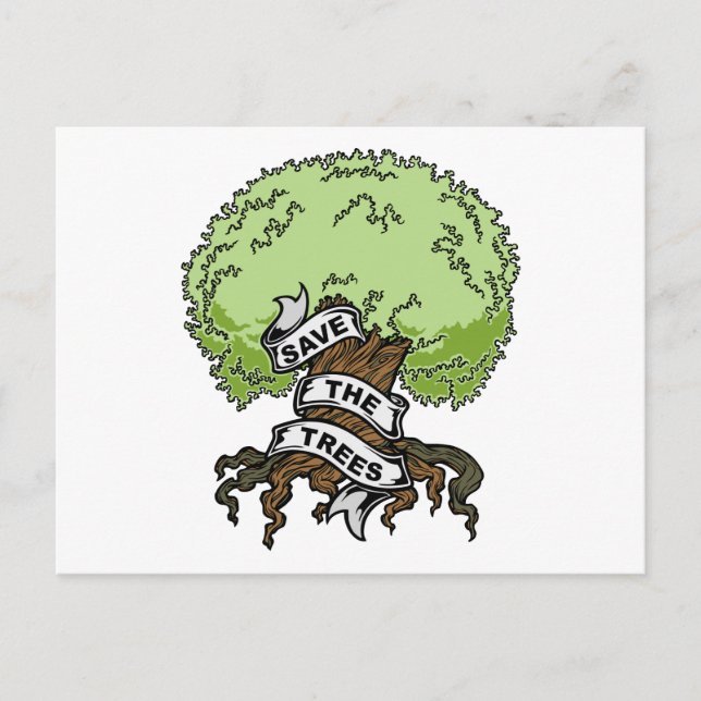 Cartão Postal Salvar As Árvores (Frente)
