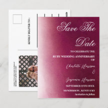 Salvar data do casamento de rubi de 40 anos em fot