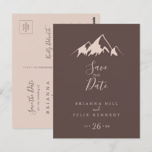Cartão Postal Salvar data do país da montanha clara