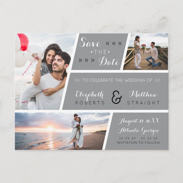 Cartão Postal Salvar o Cartão-Postal de Anúncio de Data (Frente)