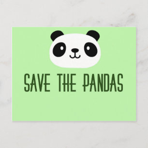 Cartão Postal Salvar Os Pandas