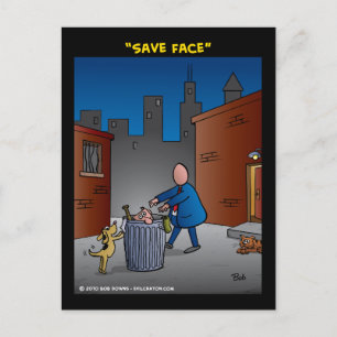Cartão Postal "Salvar rosto"