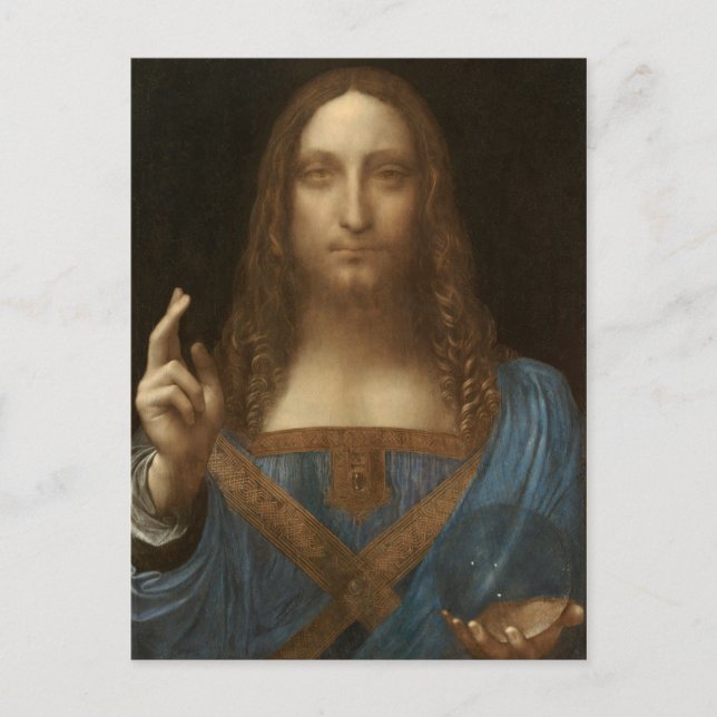 Cartão Postal Salvator Mundi (por Leonardo da Vinci) (Frente)