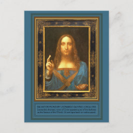 Cartão Postal Salvator Mundi por Leonardo da Vinci cerca de 1500