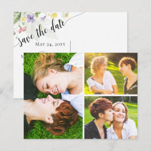 Cartão Postal Salve A Data Aquarela Flores Silvestres 3-Foto