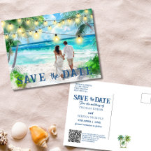 Salve A Data QR Code Tropical Beach Anunciando