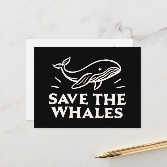 Cartão Postal Salve as baleias (Frente/Verso In Situ)