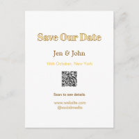 Salve nossa data Leia QR para detalhes nome data s