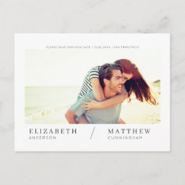 Cartão Postal Salve Nossa Nova Data Simples Casamento Personaliz