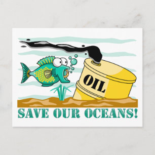 Cartão Postal "Salve nossos oceanos"